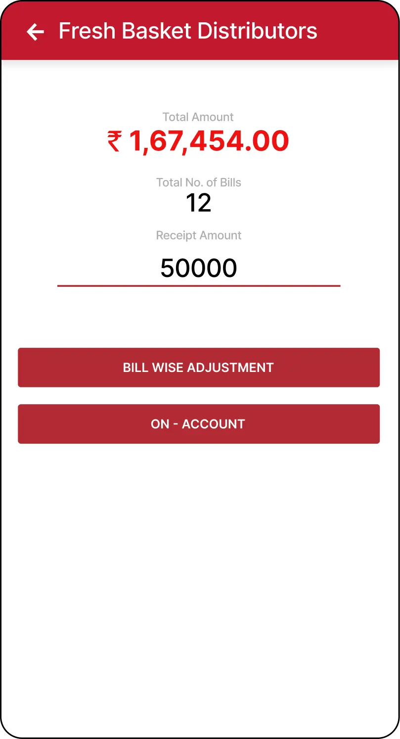 Payment collection through sfa app of cloud DMS